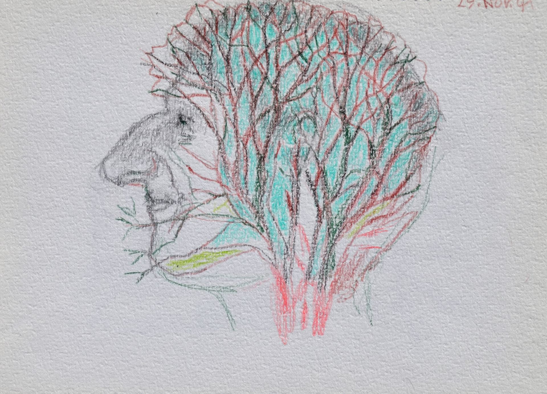 Surrealistisches Männerportrait