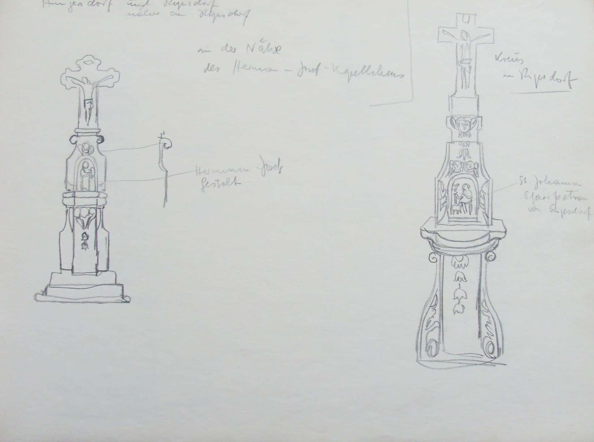 Wegekreuze Hüngersdorf und Ripsdorf