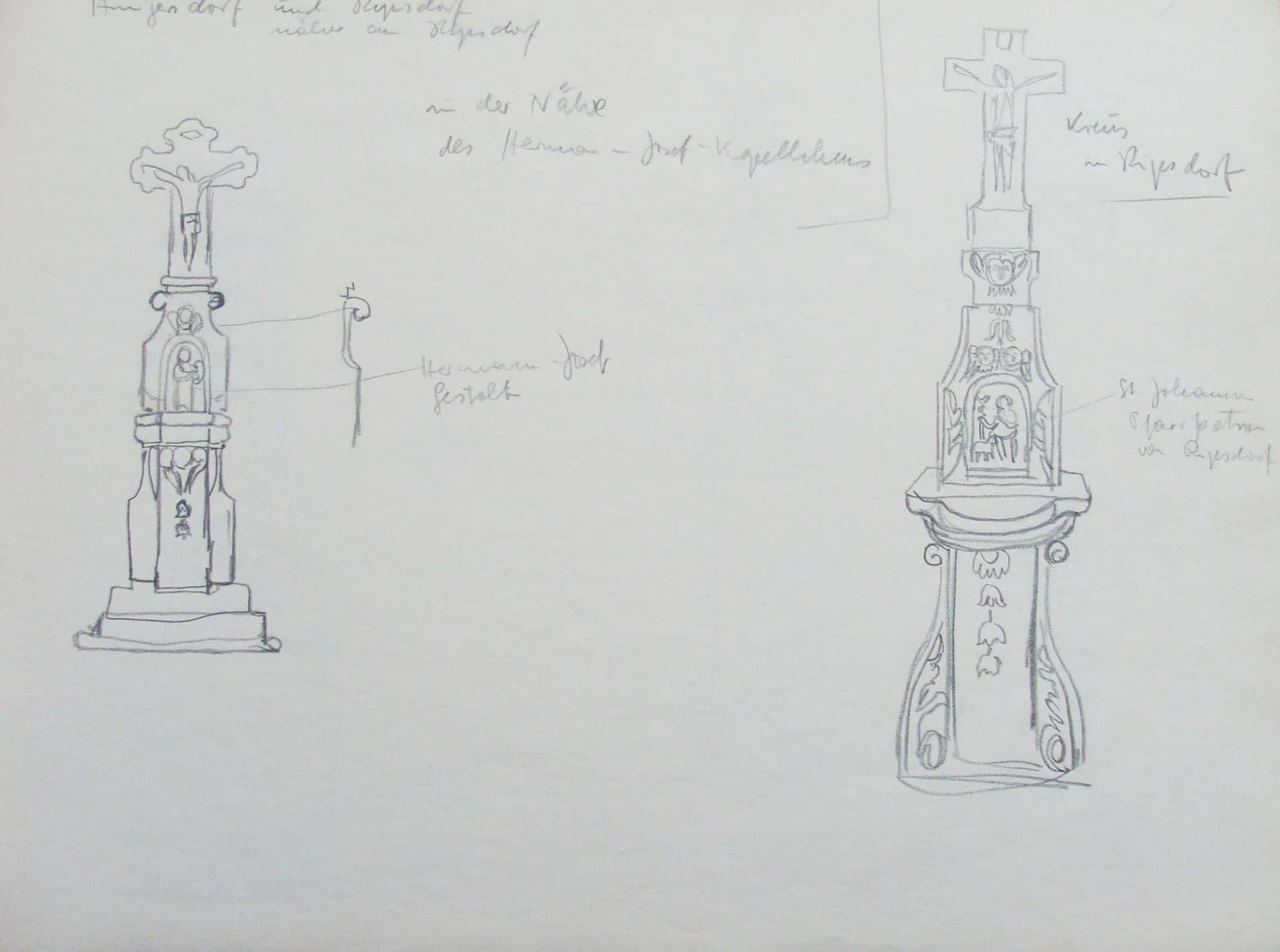 Wegekreuze Hüngersdorf und Ripsdorf