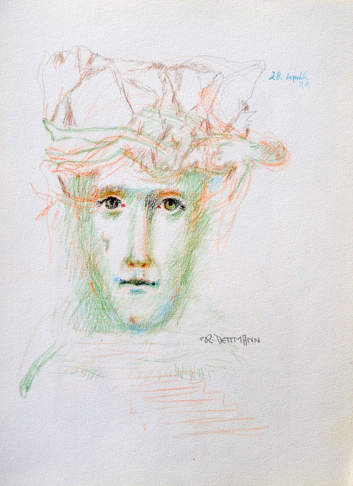 Surrealistisches Männerportrait