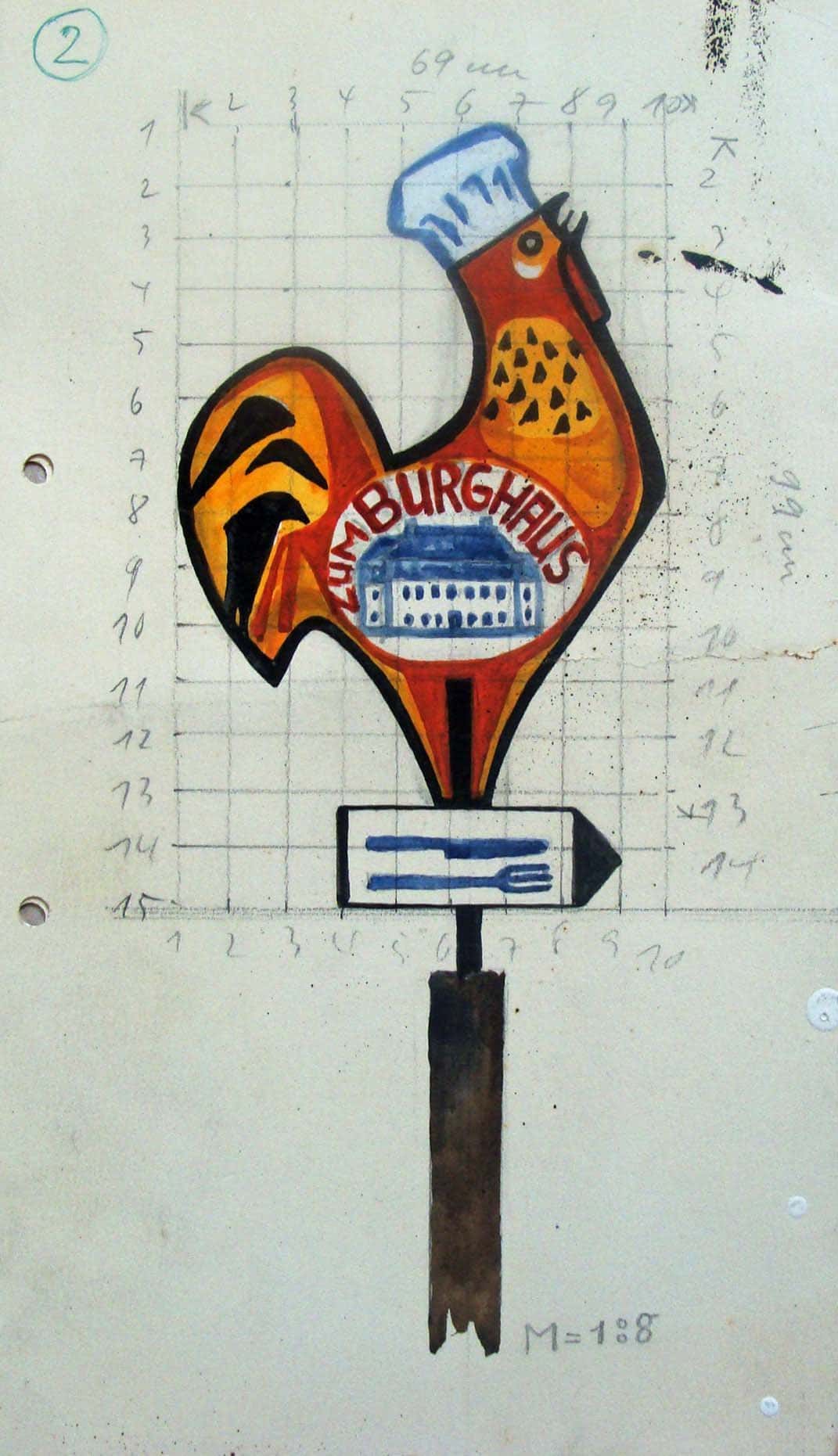 Wegweiser Zum Burghaus