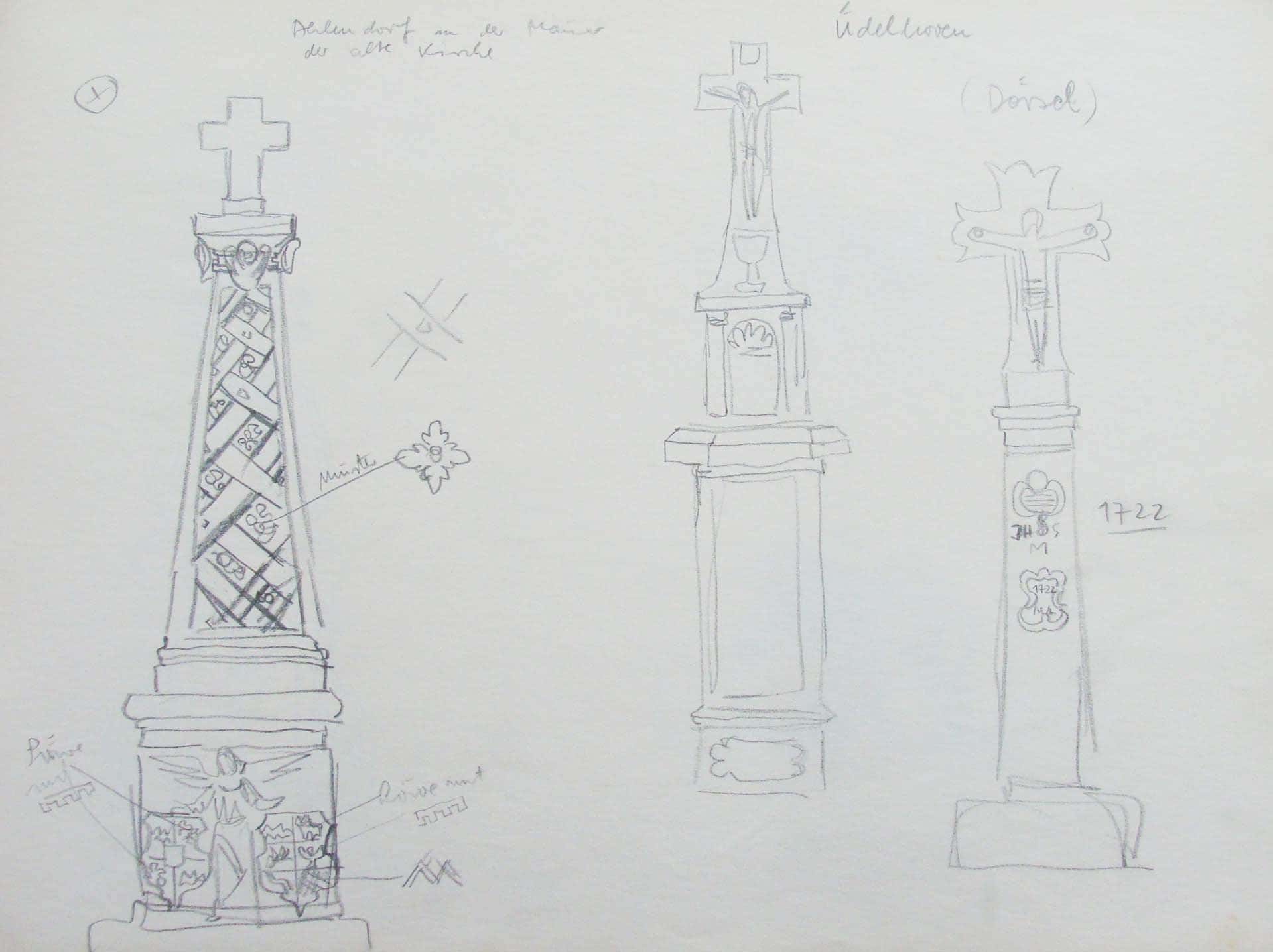 Wegekreuze Alendorf, Uedelhoven und Dorsel