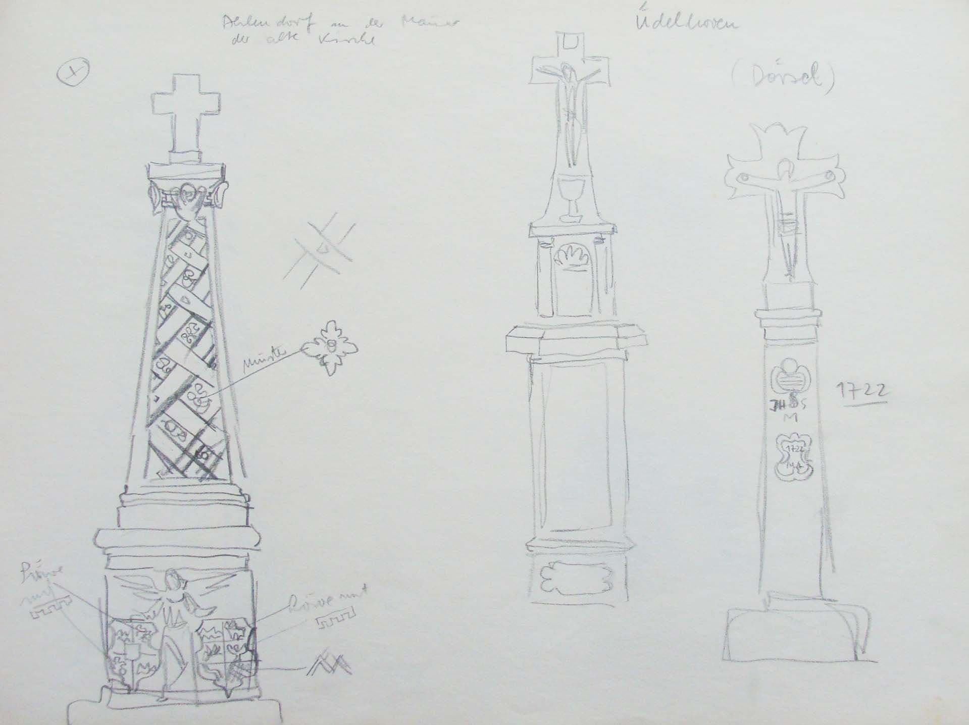 Wegekreuze Alendorf, Uedelhoven und Dorsel