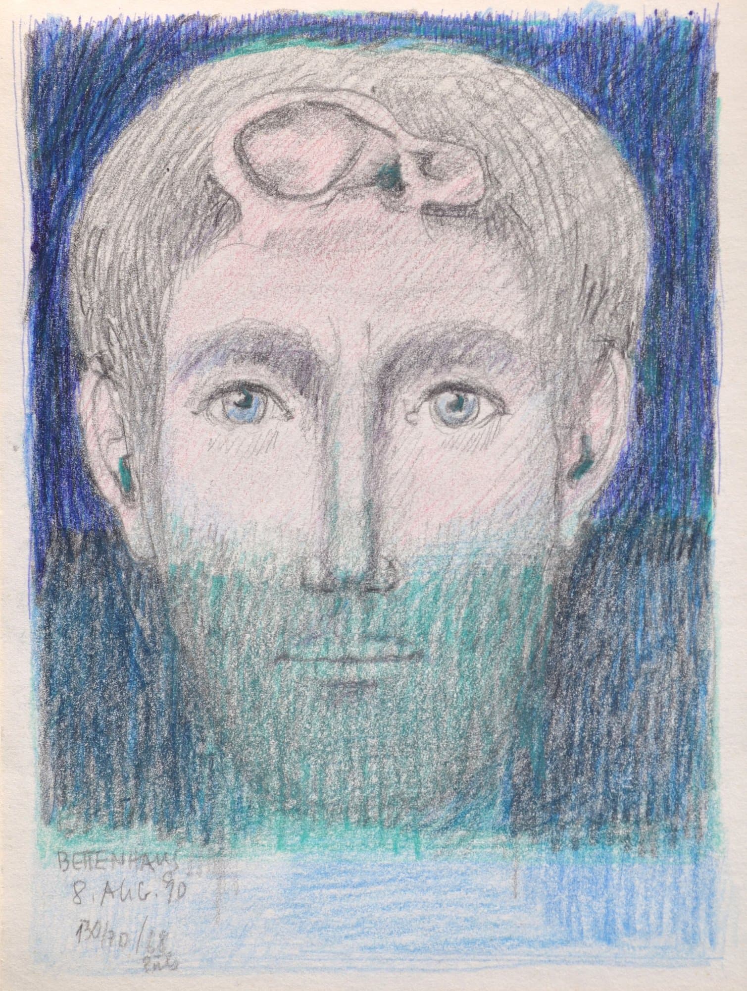 Surrealistisches Männerportrait