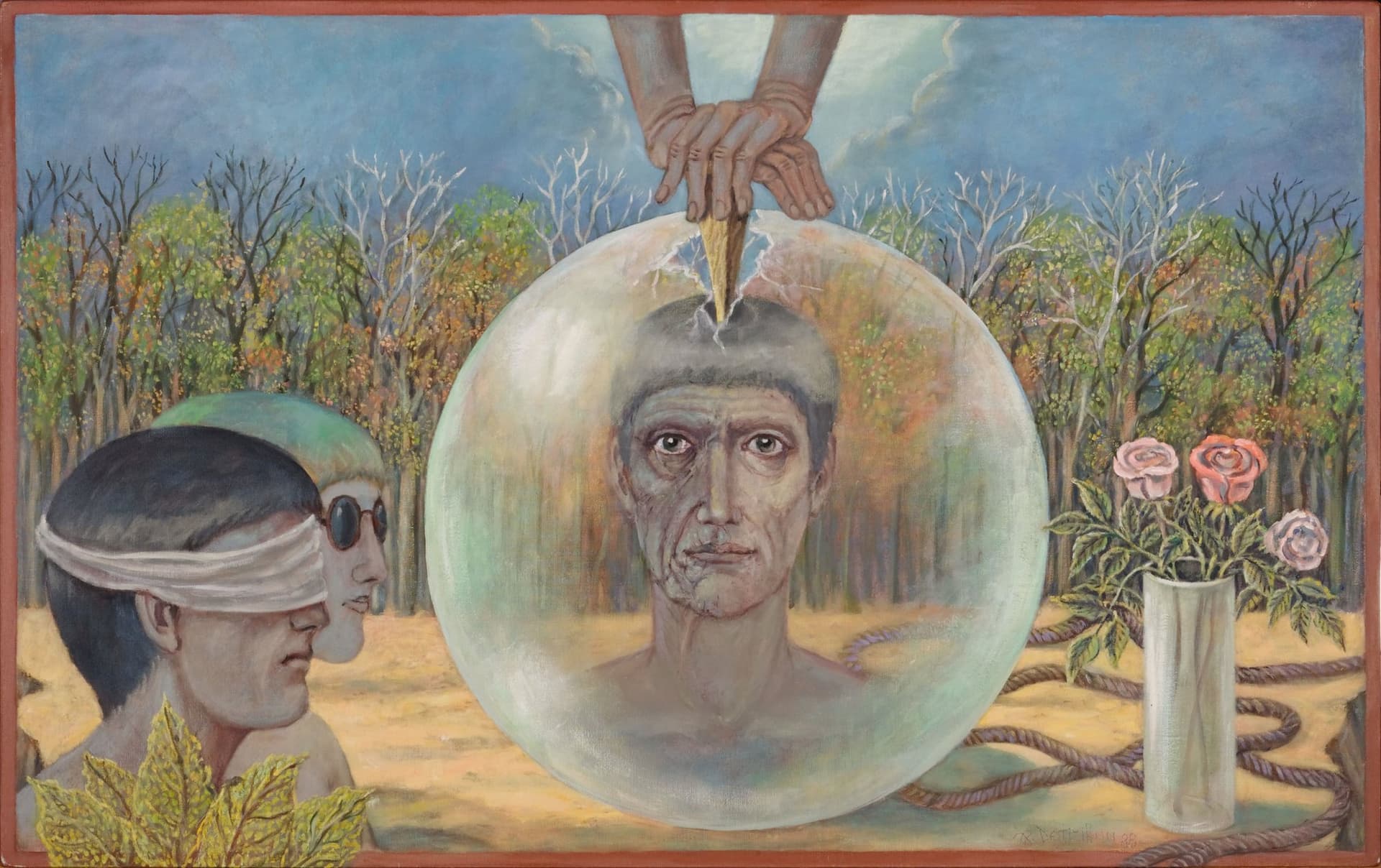 Ein Mensch wird gespalten