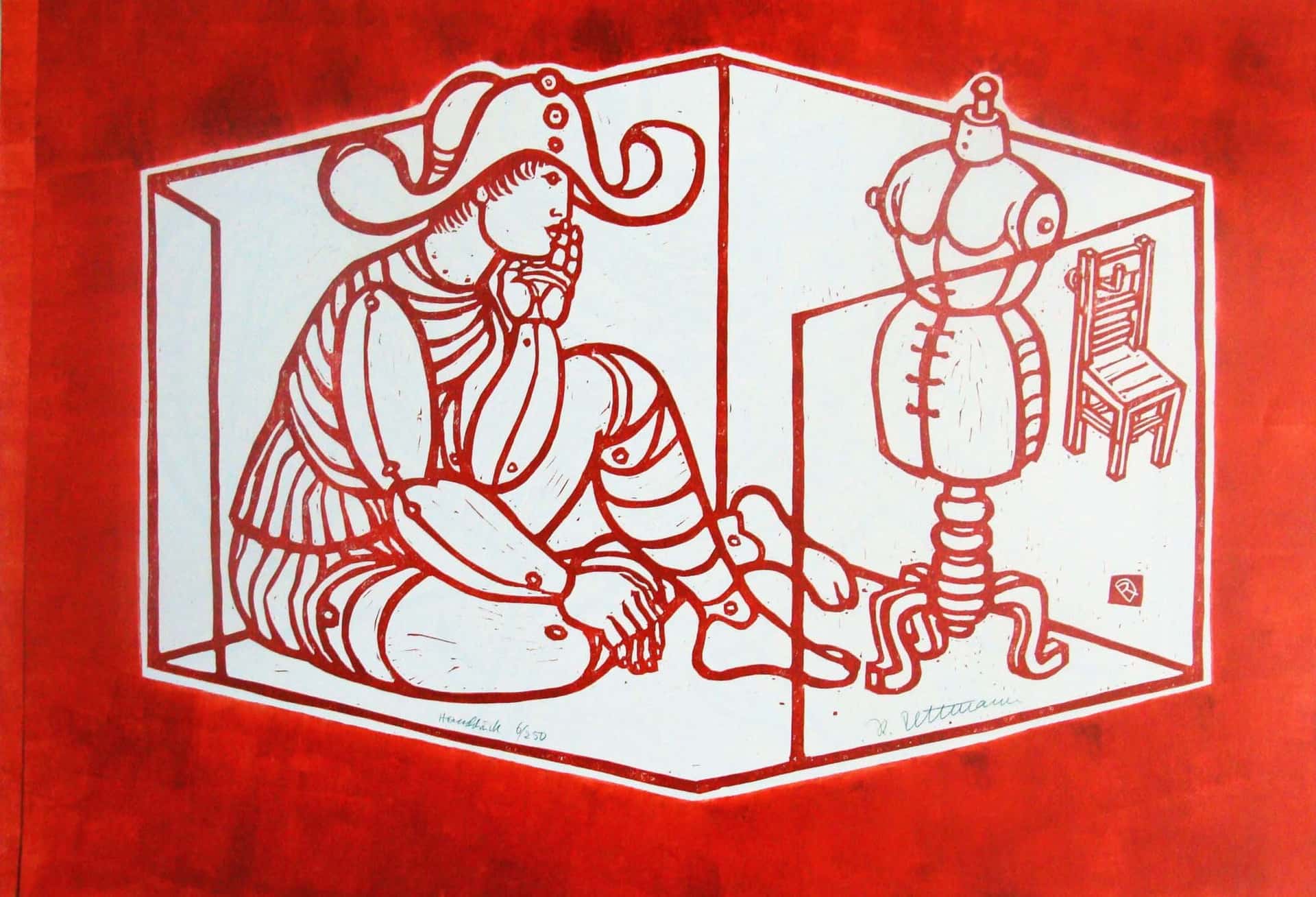 Harlekin und Schneiderpuppe