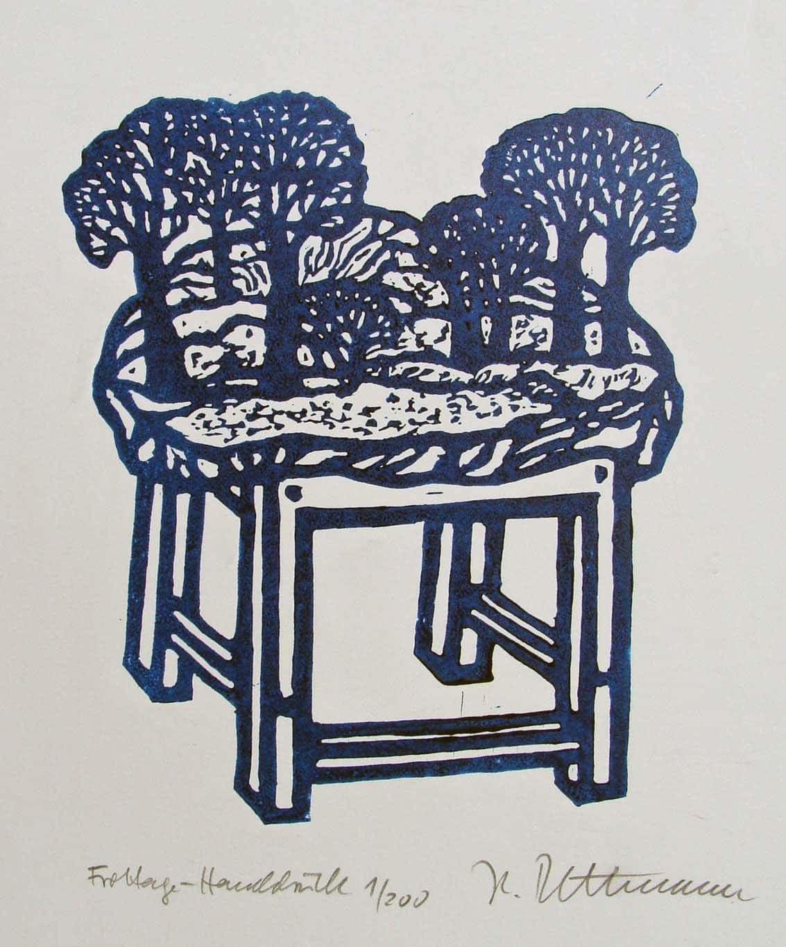 Landschaft auf Hocker