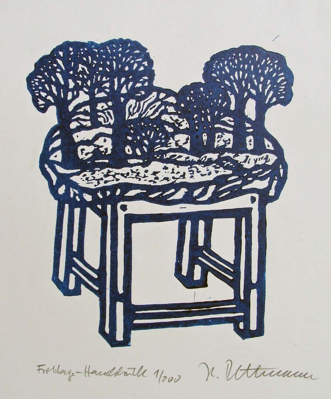 Landschaft auf Hocker