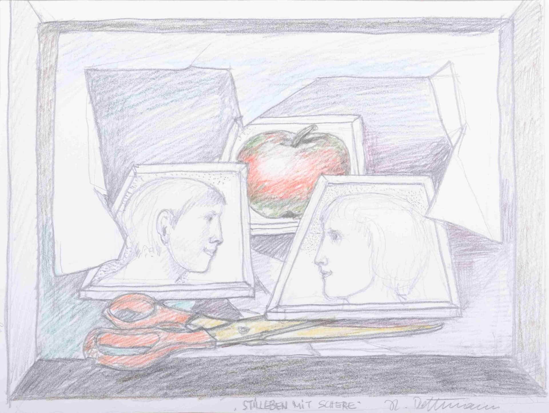 Stillleben mit Schere