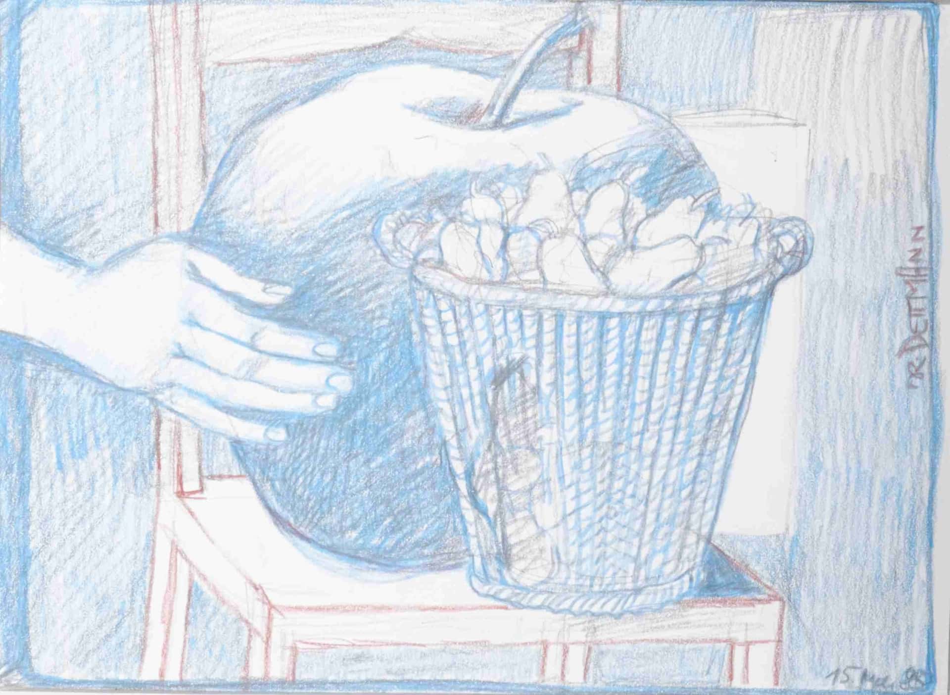 Apfel und Birnenkorb