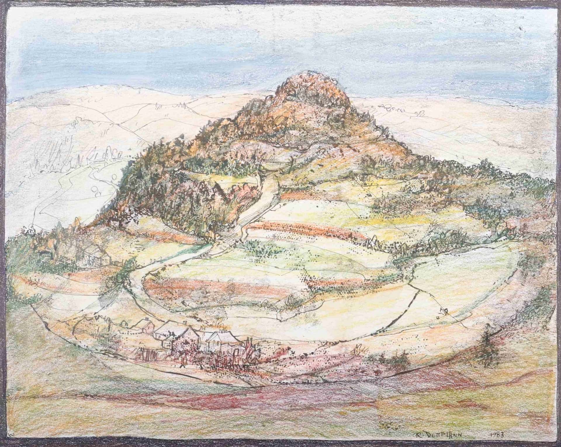 Hervorragender Berg bei Schutz