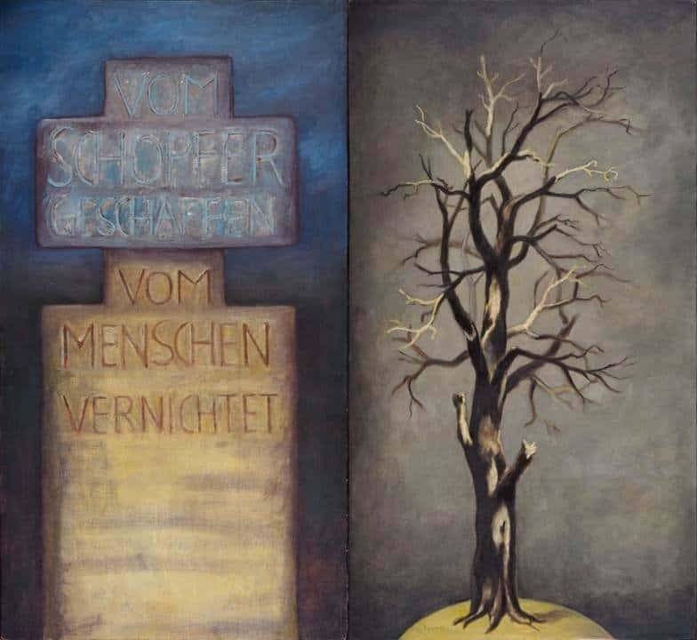 Totenzettel eines Baums