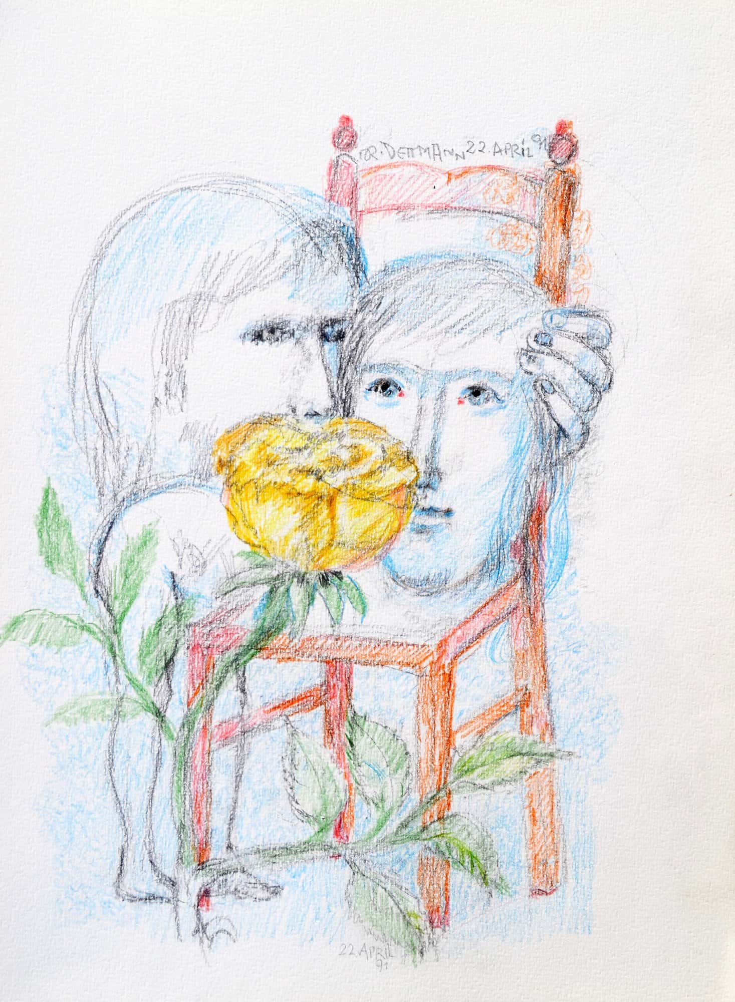 Surrealistisches Doppelportrait