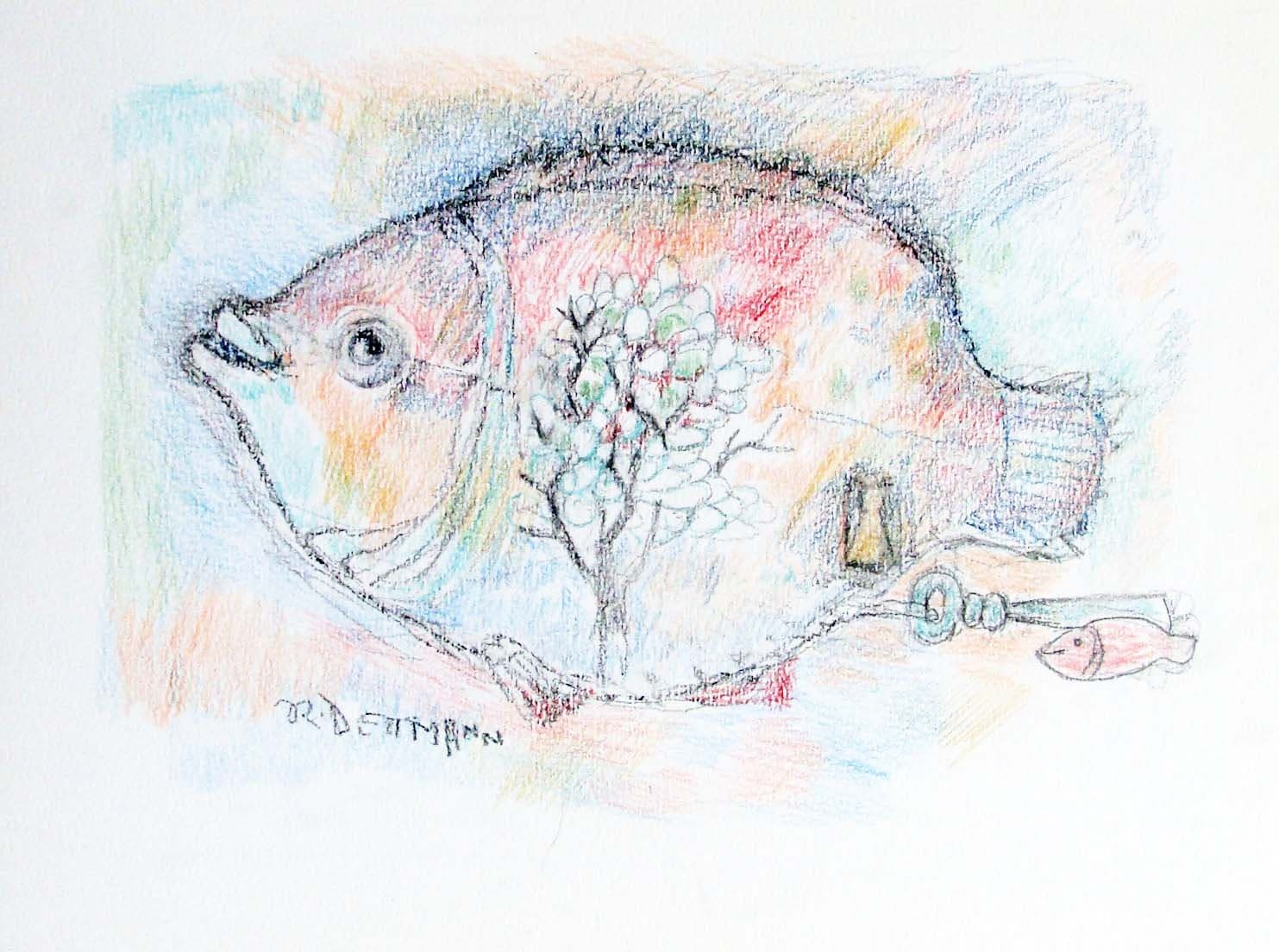 Surrealistischer Fisch