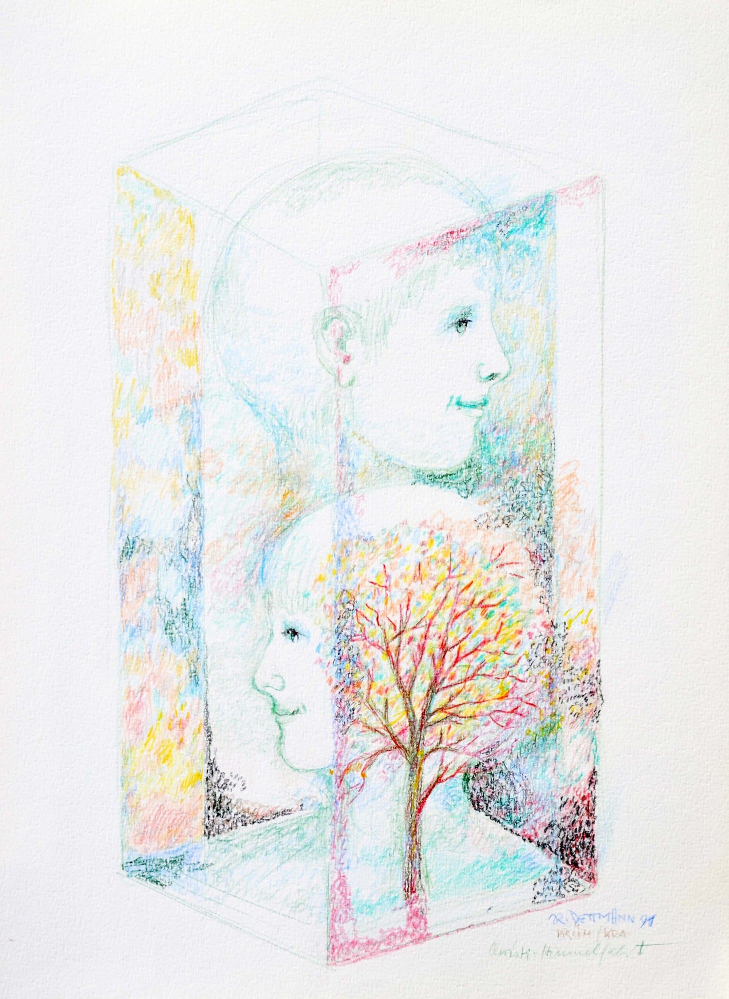 Surrealistisches Doppelportrait