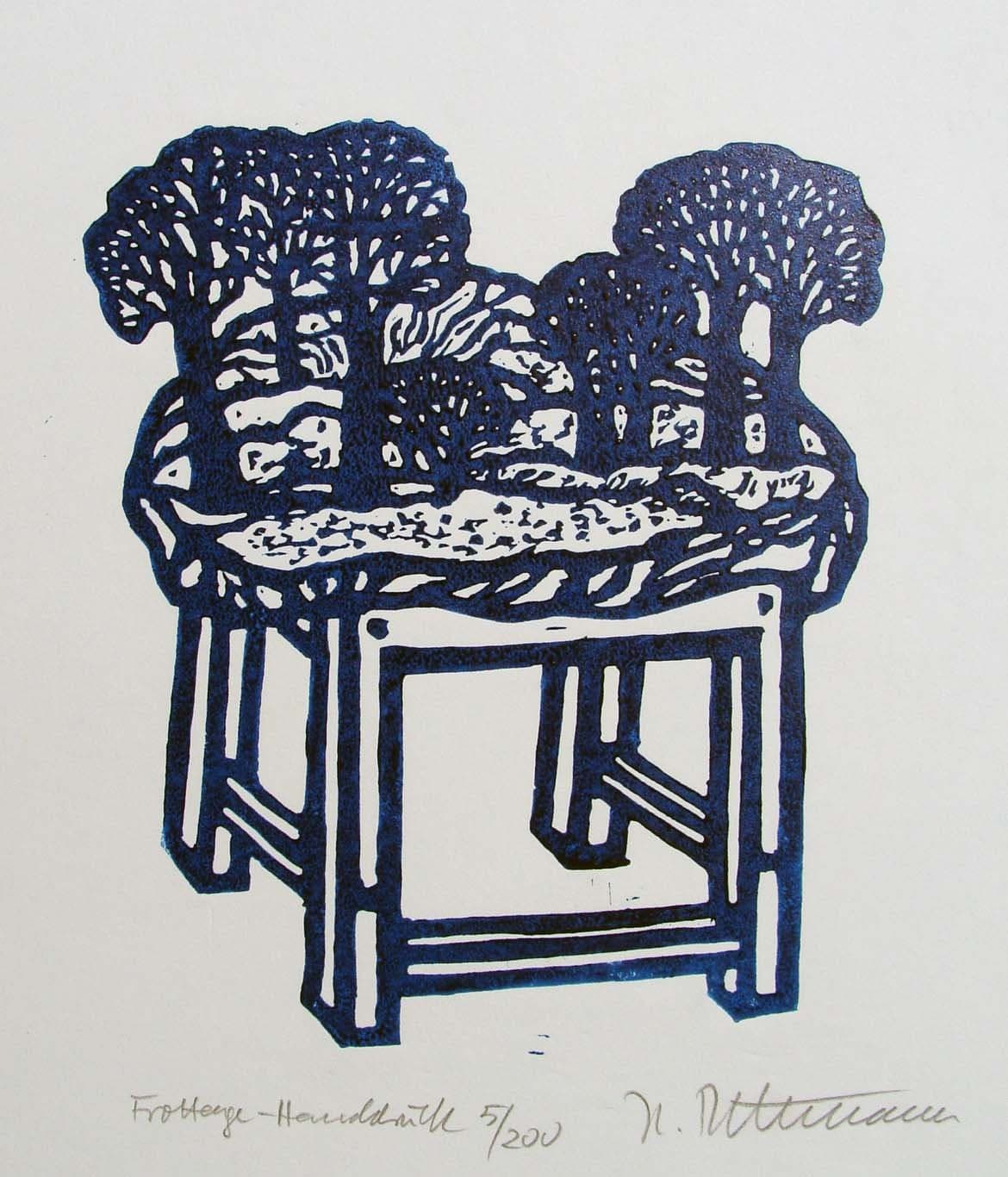 Landschaft auf Hocker