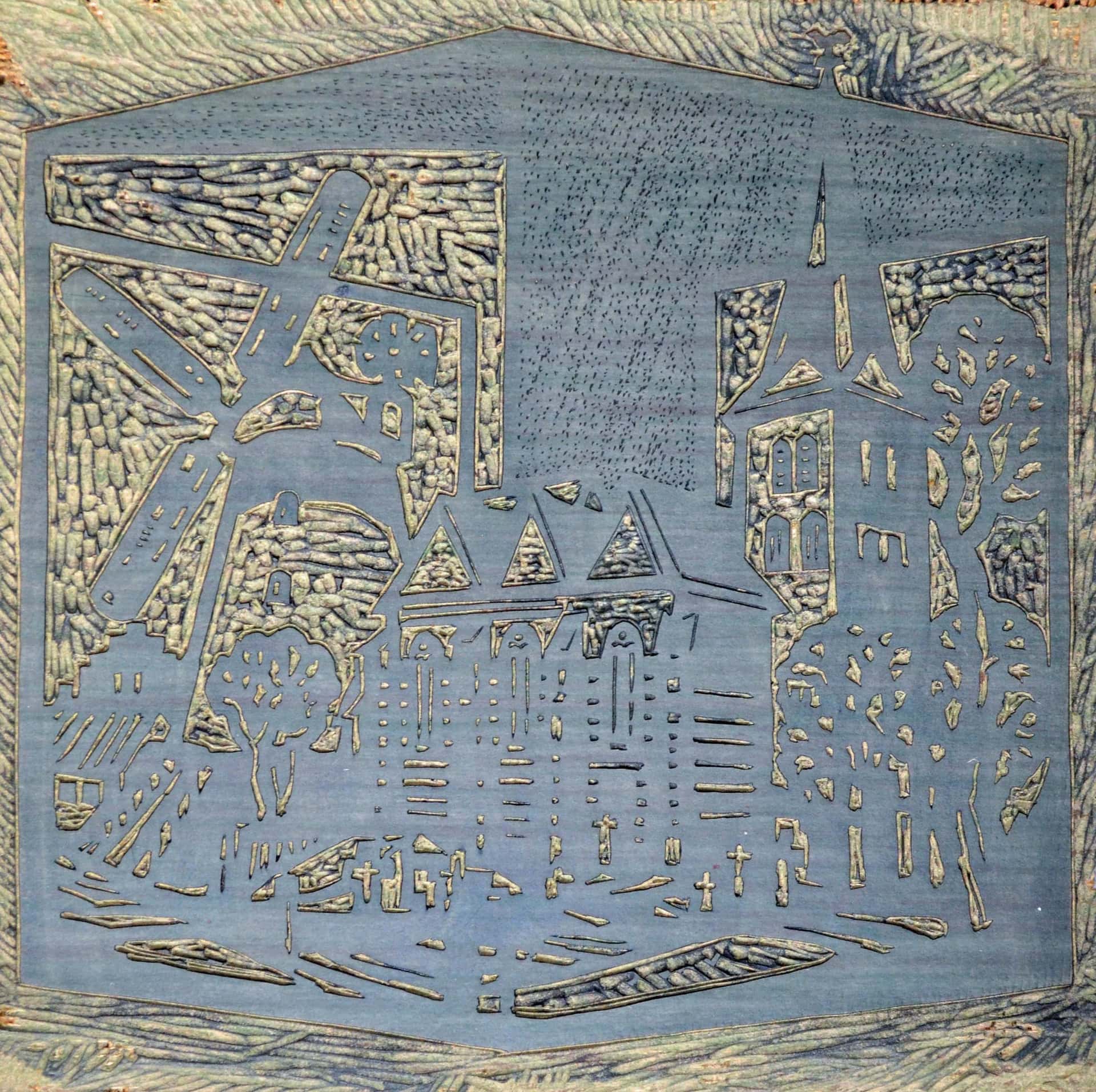 Kirche und Windmühle