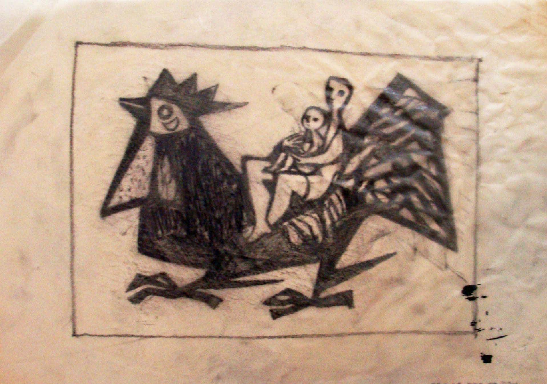 Mutter und Kind auf Hahn