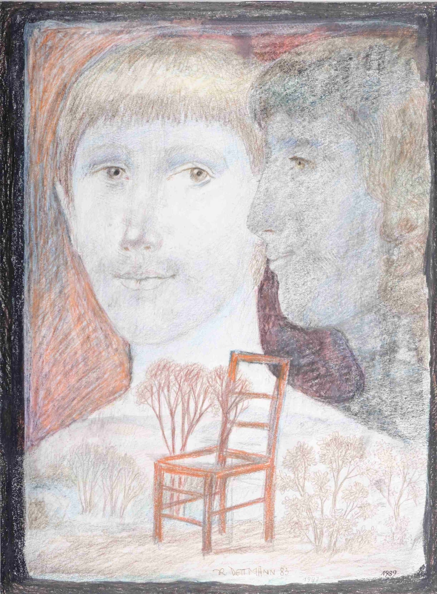 Paar über Landschaft