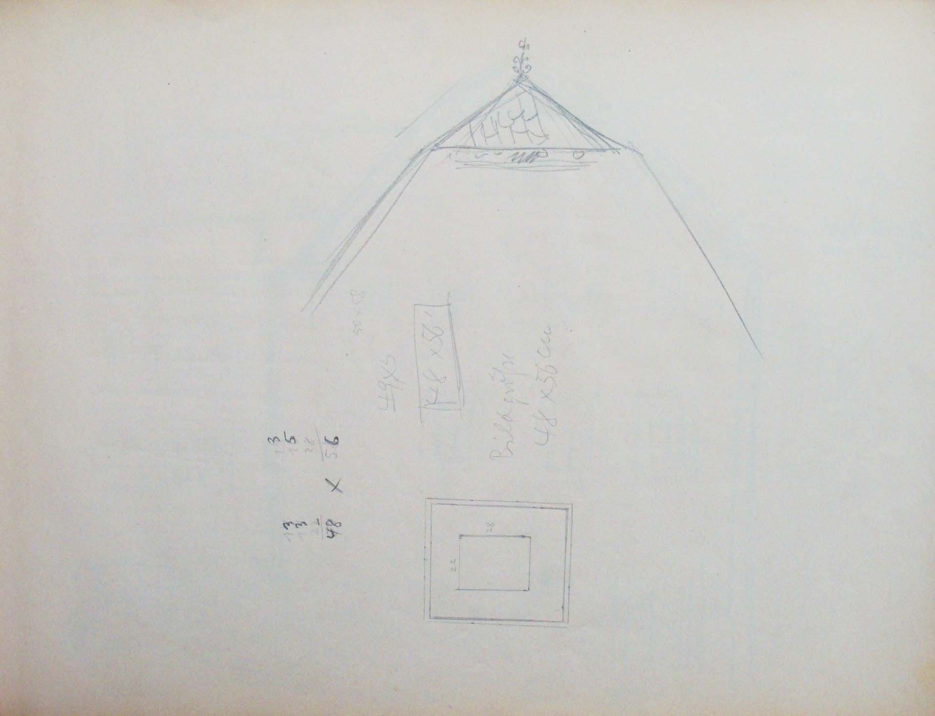 Giebel und Grundriss