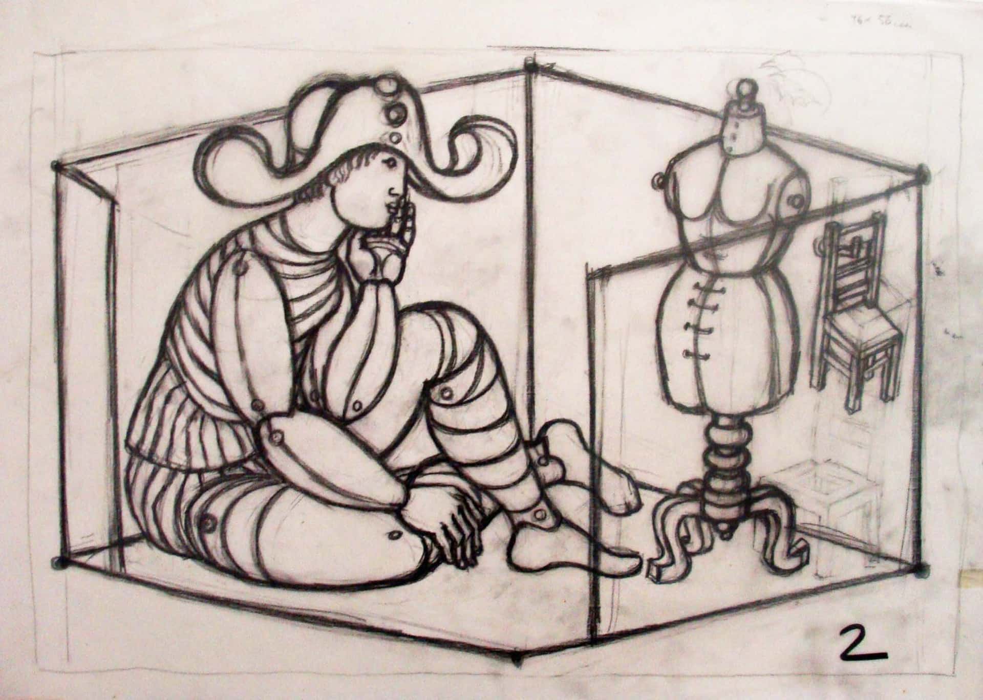 Harlekin und Schneiderpuppe