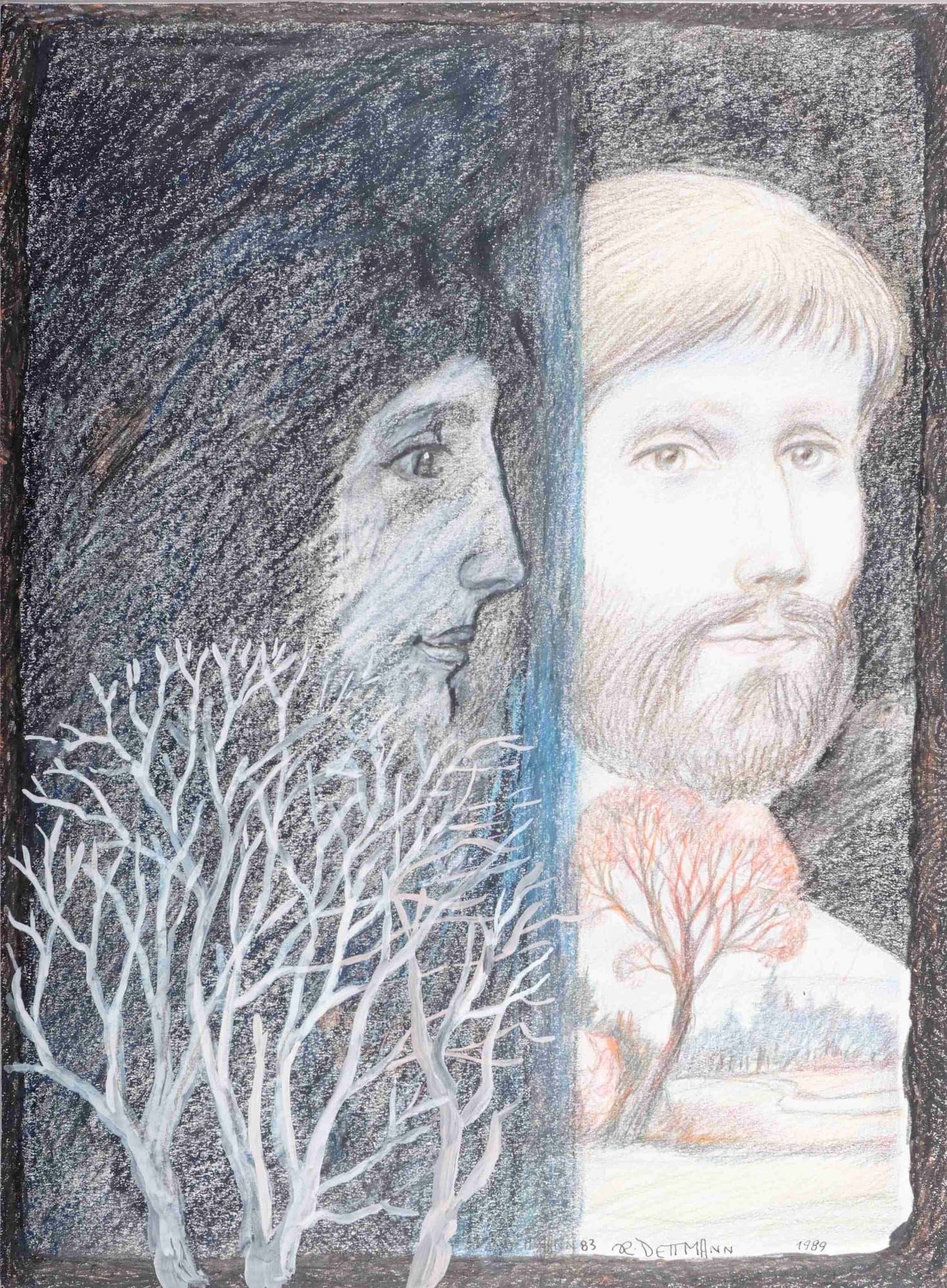 Paar über Landschaft