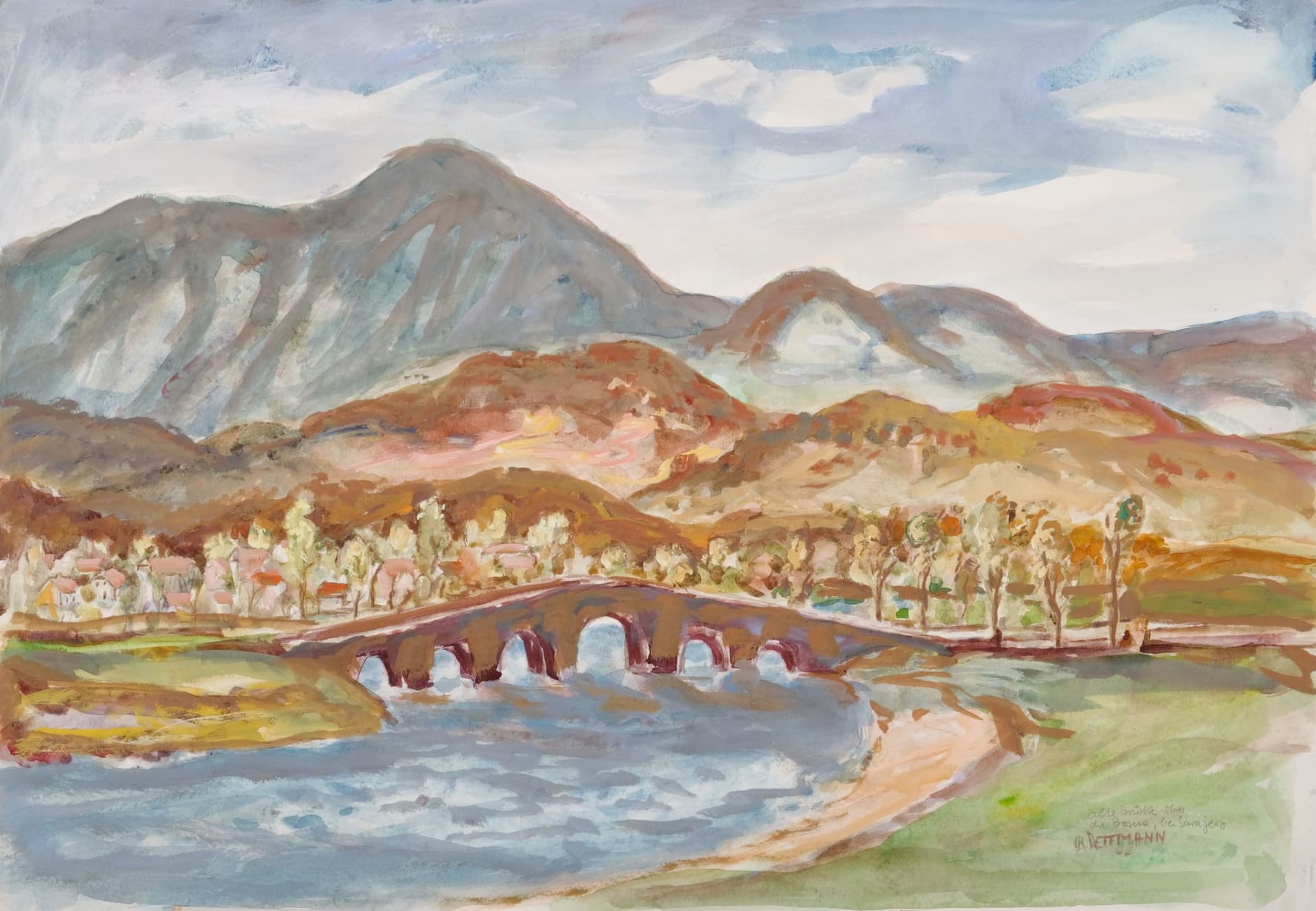 Alte Brücke über die Bosna bei Sarajevo