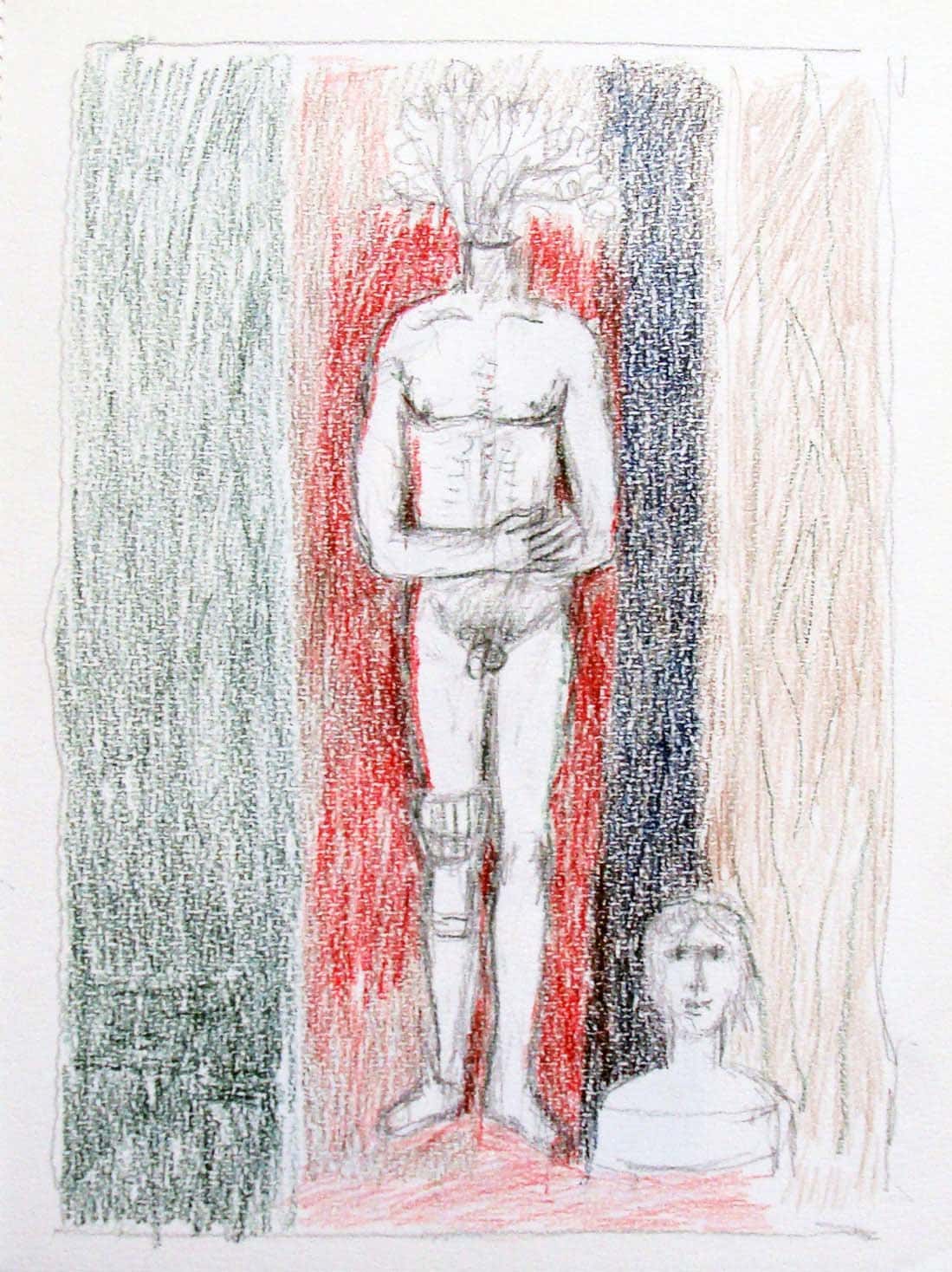 Surrealistischer Männerakt