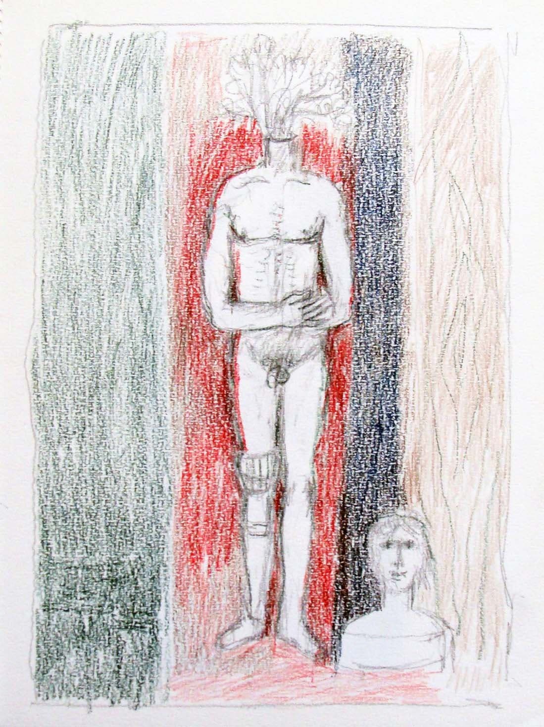 Surrealistischer Männerakt