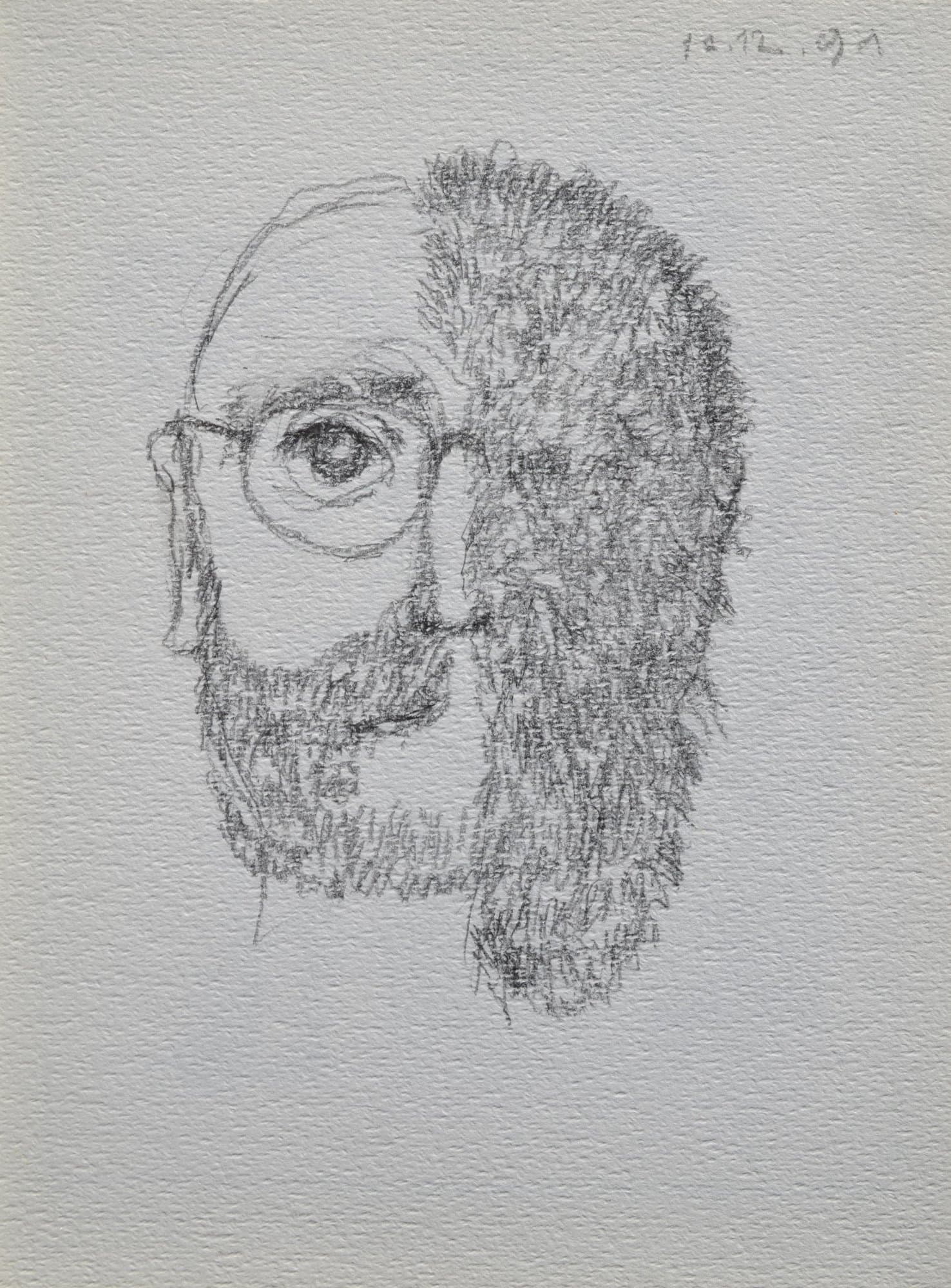 Bewachsener Männerkopf