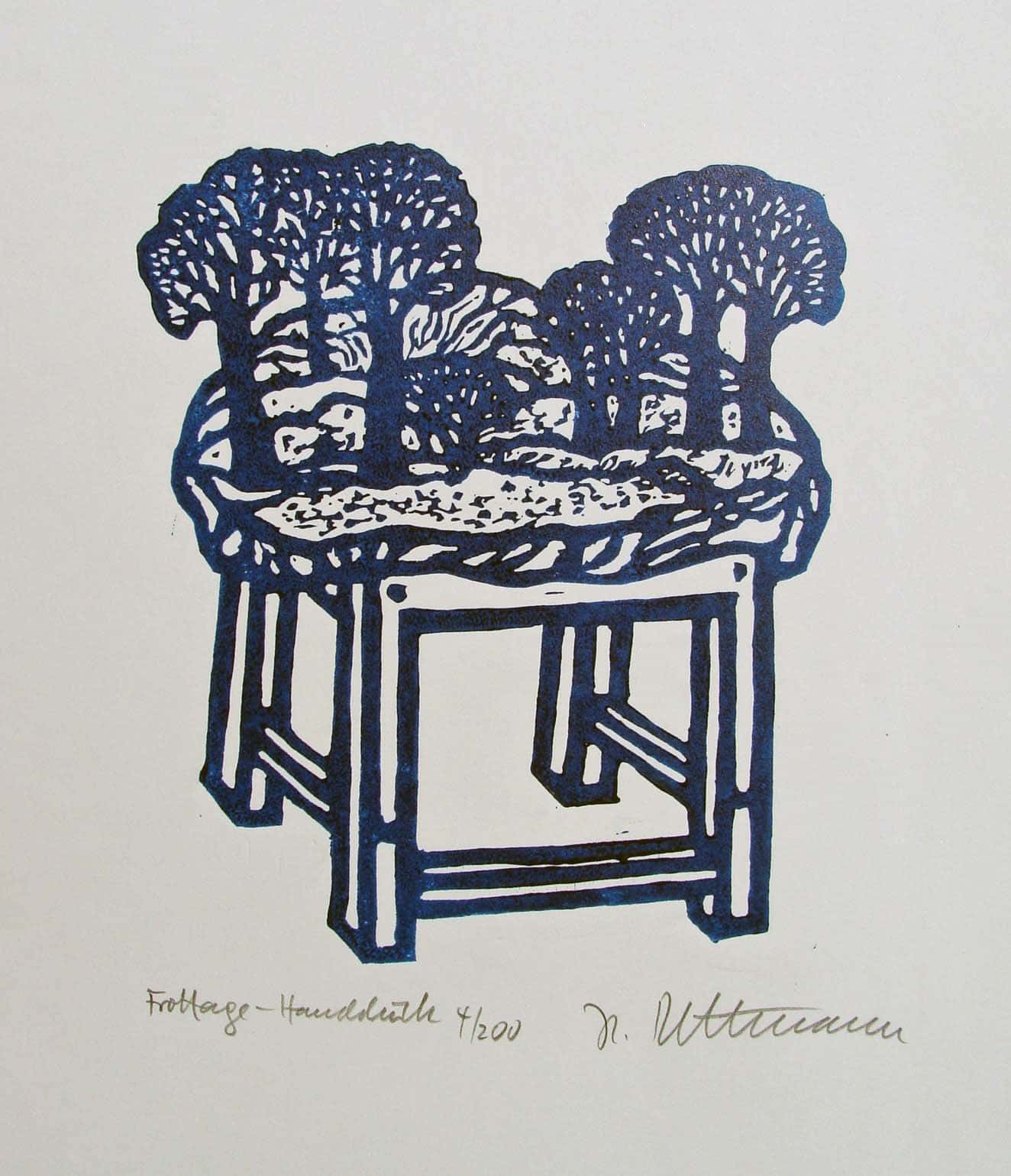 Landschaft auf Hocker