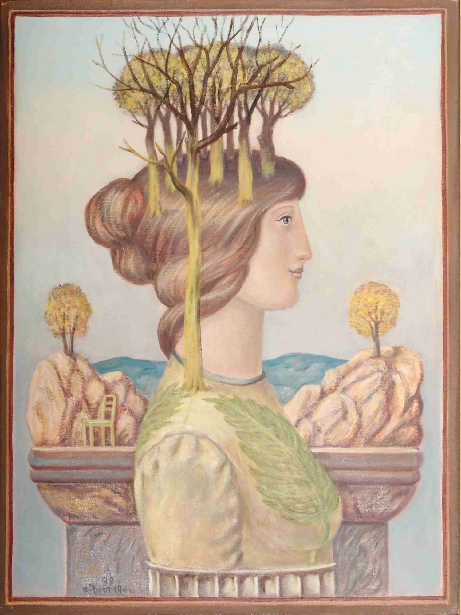 Surrealistisches Frauenportrait