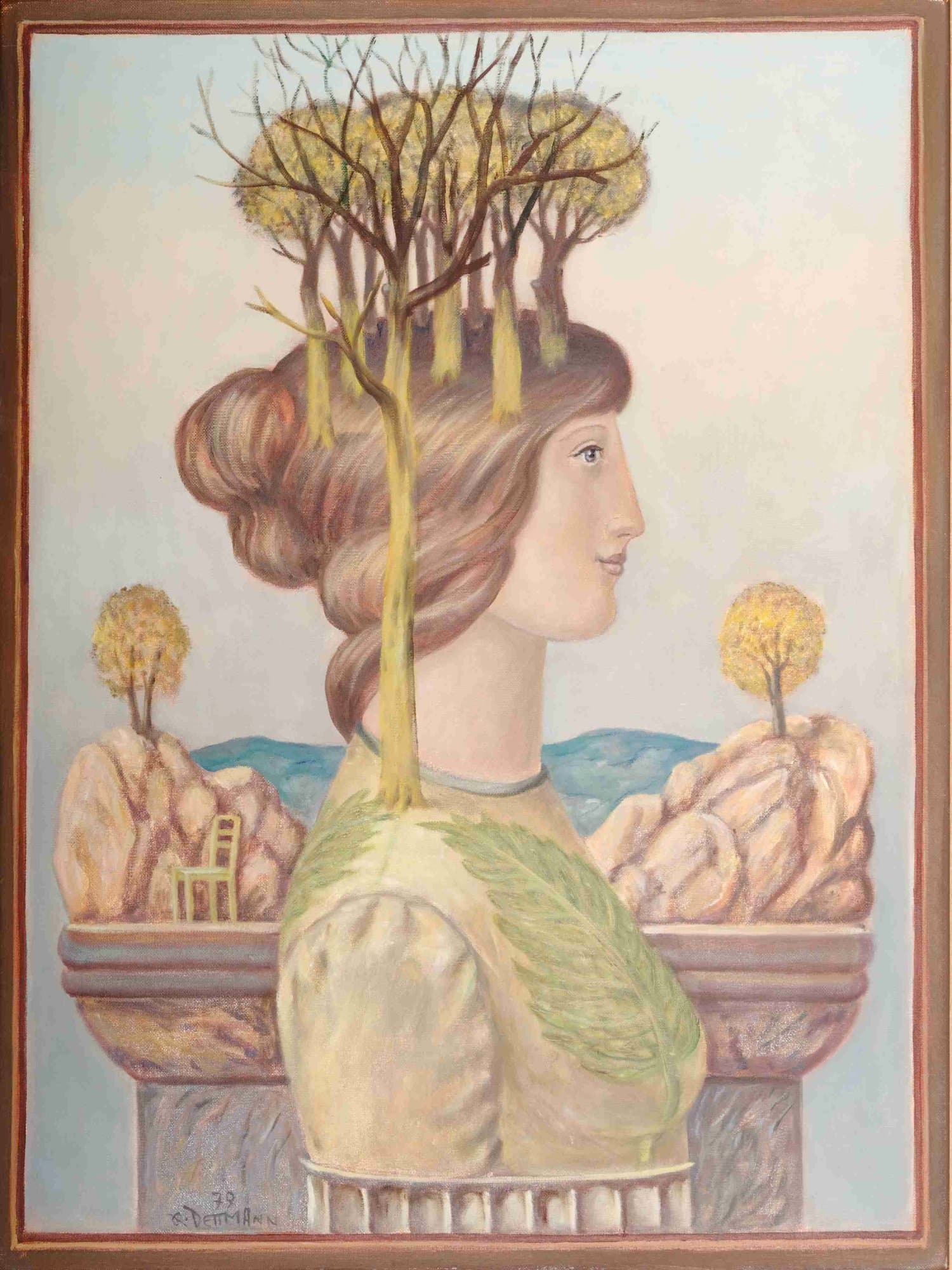 Surrealistisches Frauenportrait