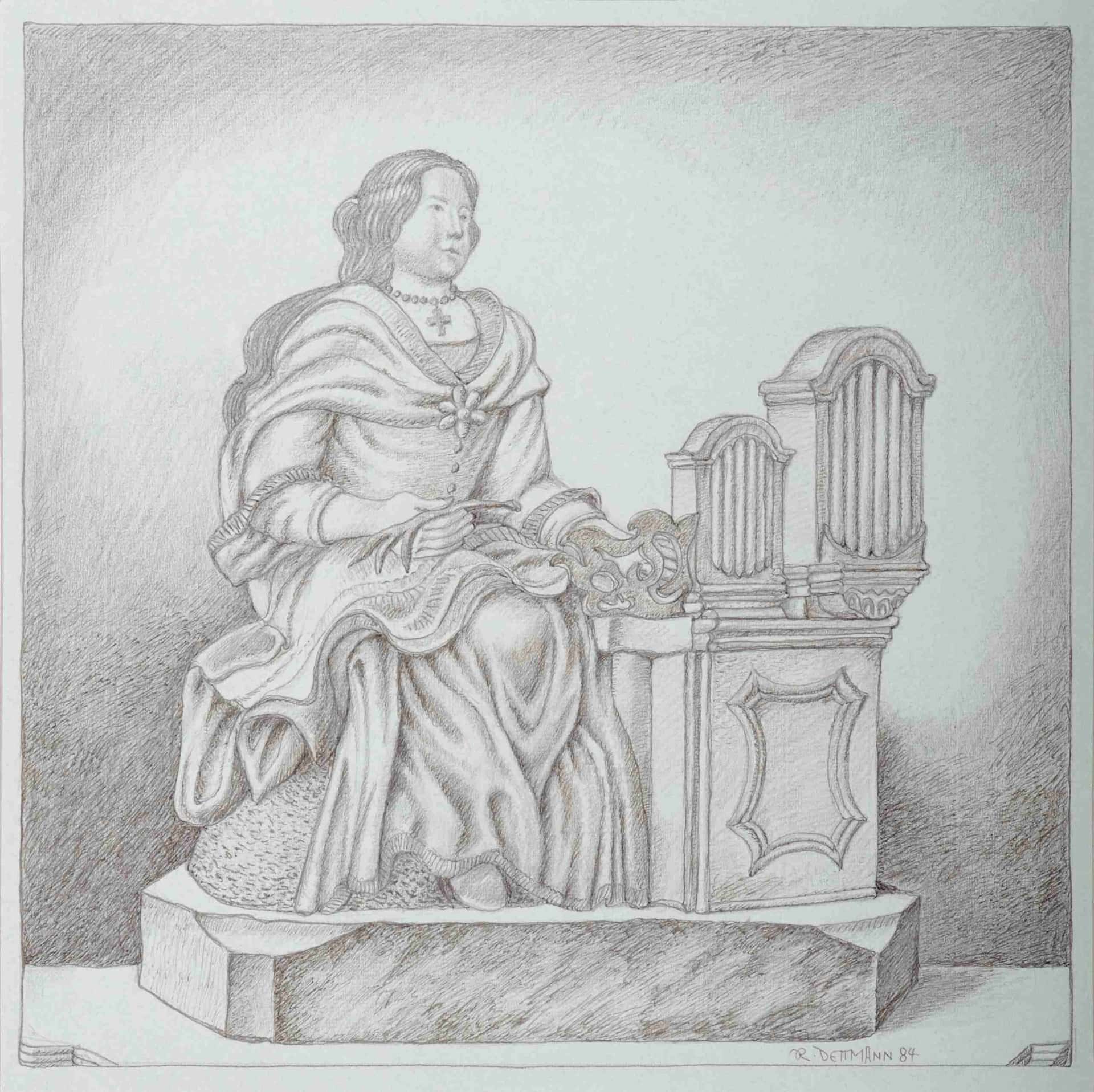 Hl. Cäcilia in der Kirche in Preist