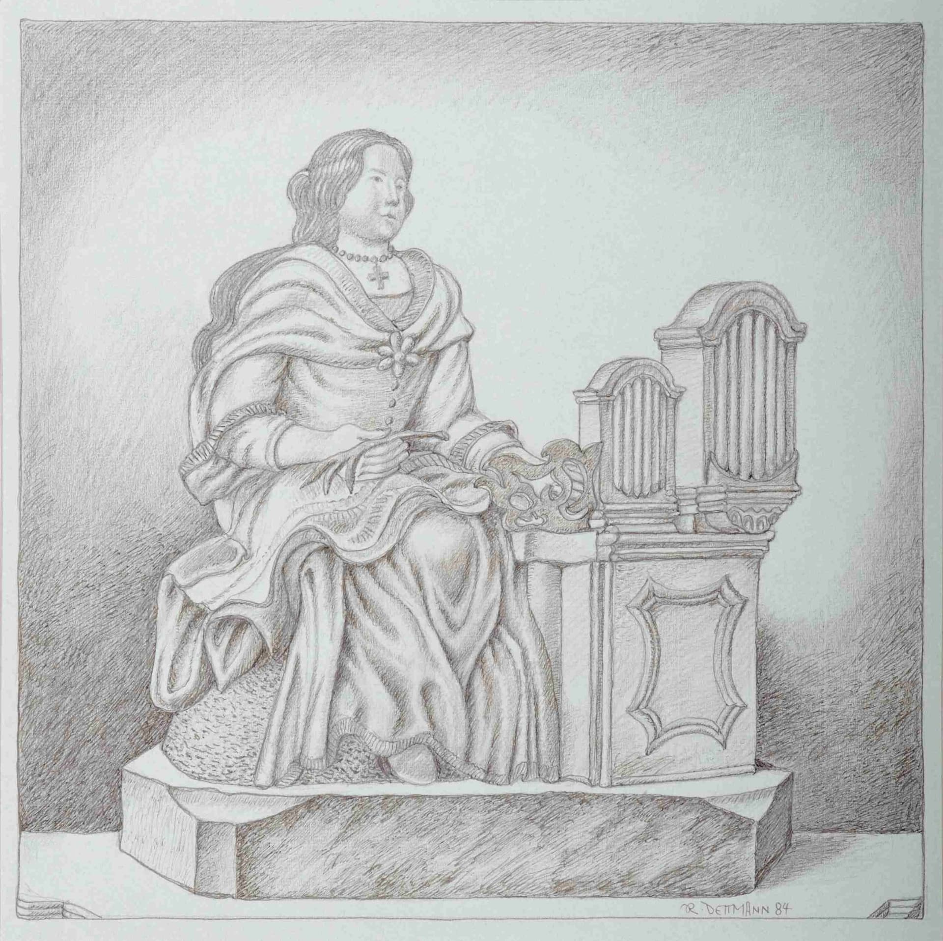 Hl. Cäcilia in der Kirche in Preist