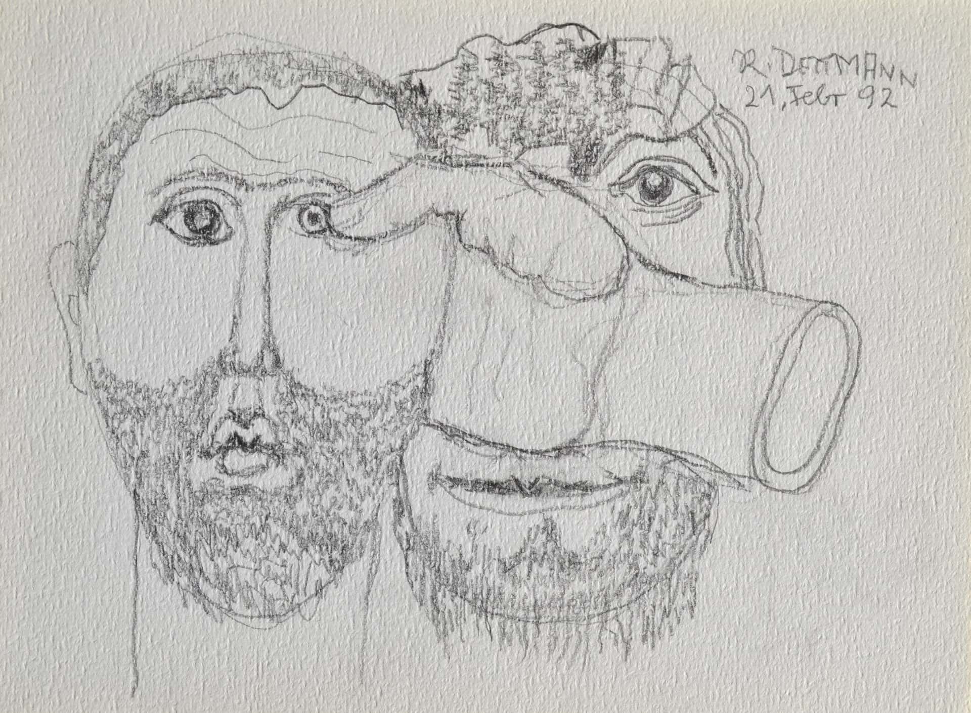 Surreales Doppelportrait