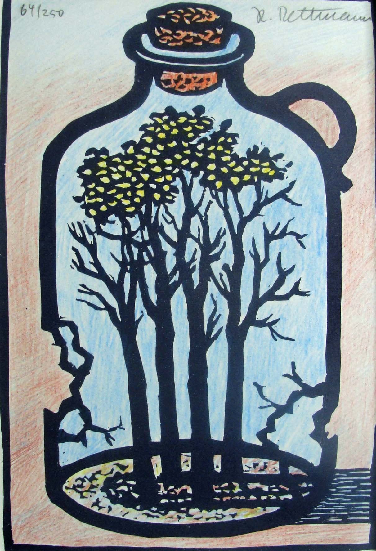 Landschaft in Flasche