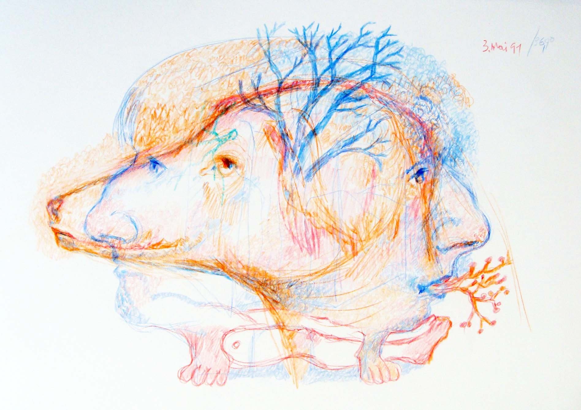 Surrealistisches Doppelportrait